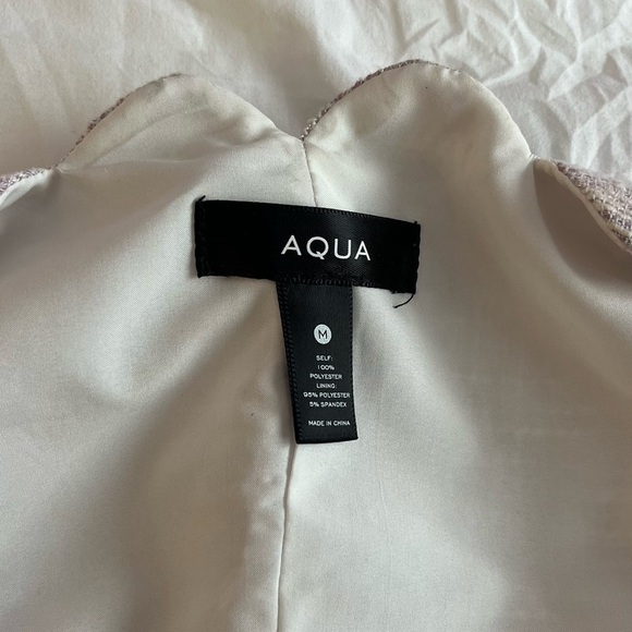 Aqua Scalloped Tweed Cropped Vest - Picture 3 of 3